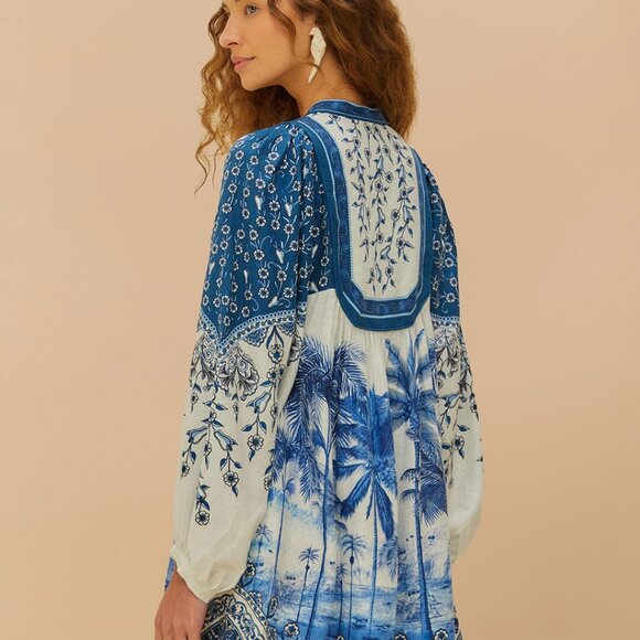 Off-White Palm Tree Beach Mini Dress - Picture 2 of 4